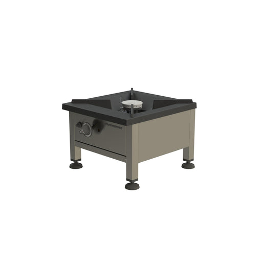 Heidebrenner - Heidebrenner Gas - Hockerkocher Rostock - 5,8 kW, Guss - Topfauflage, 440 mm, Edelstahl - GastroDeals