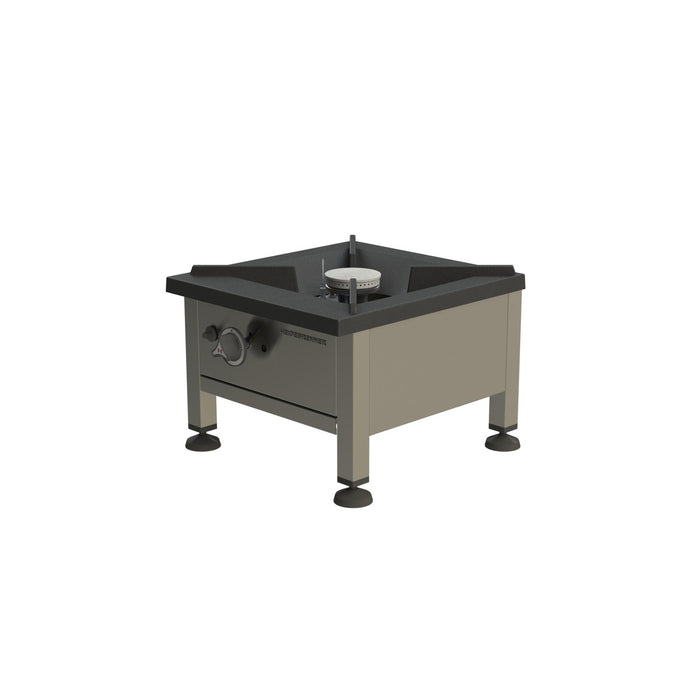 Heidebrenner - Heidebrenner Gas - Hockerkocher Rostock - 5,8 kW, Guss - Topfauflage, 440 mm, Edelstahl - GastroDeals