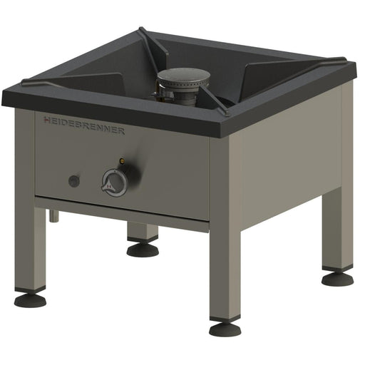 Heidebrenner - Heidebrenner Gas - Hockerkocher "ROSTOCK" - 9,3 kW, Guss - Topfauflage, 590 mm, Edelstahlgestell - GastroDeals