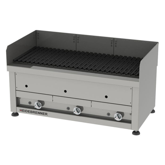 Heidebrenner - Heidebrenner Gas Lavasteingrill ÄTNA - 550 mm, 22,5 kW, Outdoor, Edelstahl V - Rost, 3 Zonen - GastroDeals