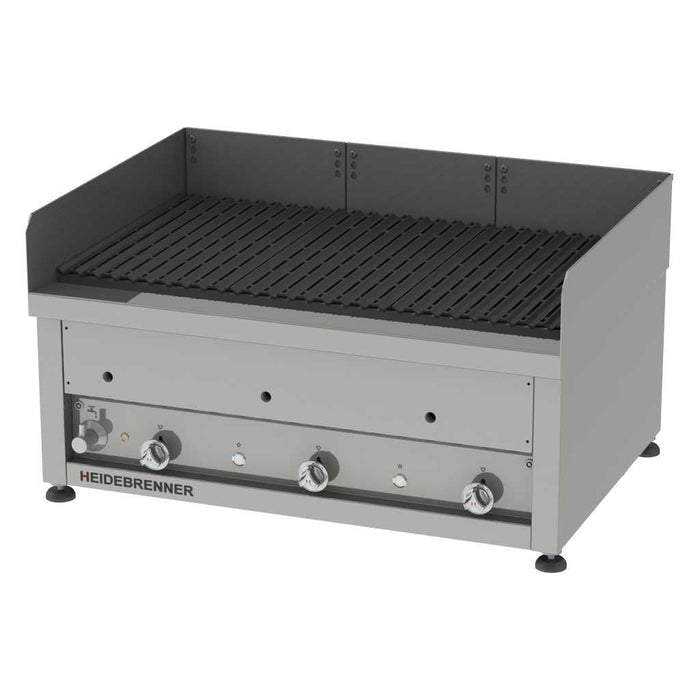 Heidebrenner - Heidebrenner Gas Lavasteingrill ÄTNA - Indoor, 750 mm, 38,4 kW, 3 Zonen, Edelstahl V - Rost - GastroDeals