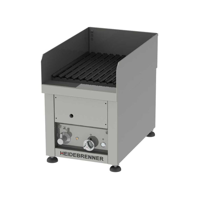 Heidebrenner - Heidebrenner Gas Lavasteingrill FILICUDI - 650 mm, 9,3 kW, Indoor, Edelstahl V - Rost - GastroDeals