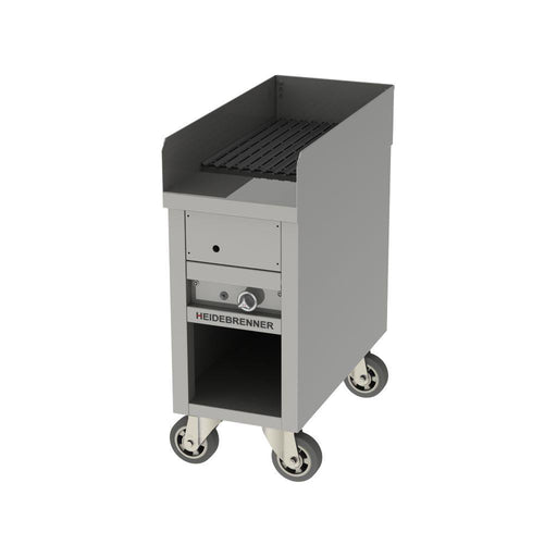 Heidebrenner - Heidebrenner Gas Lavasteingrill FILICUDI - Outdoor, 900 mm, 12,8 kW, Fahrbar, Edelstahl V - Rost - GastroDeals