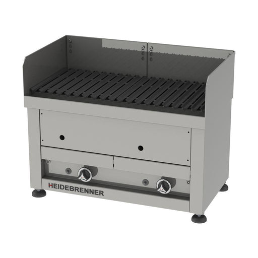 Heidebrenner - Heidebrenner Gas Lavasteingrill KOS - 410 mm, 11,6 kW, Outdoor, 2 Heizzonen, Edelstahl V - Rost - GastroDeals