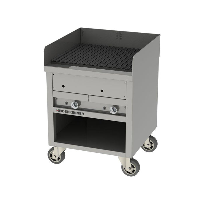 Heidebrenner - Heidebrenner Gas Lavasteingrill KOS - 750 - 25,6 kW, Outdoor, 740x750x890 mm, Fahrbar - GastroDeals