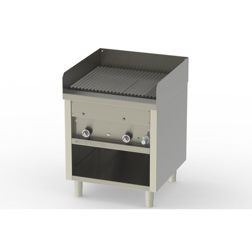 Heidebrenner - Heidebrenner Gas Lavasteingrill KOS - 900 mm, 25,6 kW, Indoor, Edelstahl, 2 Heizzonen - GastroDeals