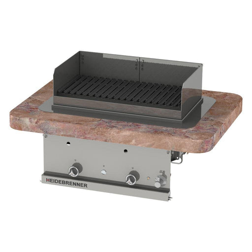 Heidebrenner - Heidebrenner Gas Lavasteingrill "KOS" - Indoor, 11,6 kW, 740x410x380 mm - GastroDeals
