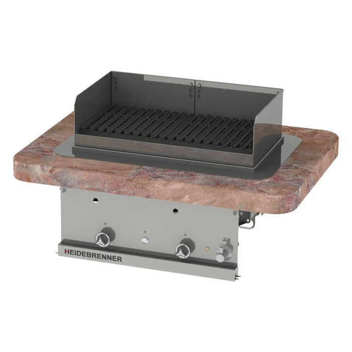 Heidebrenner - Heidebrenner Gas Lavasteingrill "KOS" - Indoor, 11,6 kW, 740x410x380 mm - GastroDeals