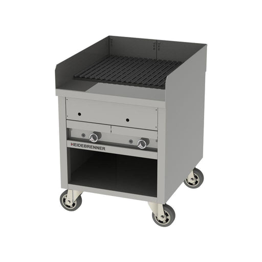 Heidebrenner - Heidebrenner Gas Lavasteingrill KOS - Outdoor, 25,6 kW, 900 mm, Fahrbar, 2 Heizzonen - GastroDeals