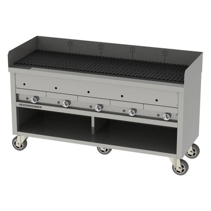 Heidebrenner - Heidebrenner Gas Lavasteingrill LIPARI - Outdoor, 46,5 kW, 650 mm, 5 Heizzonen - GastroDeals