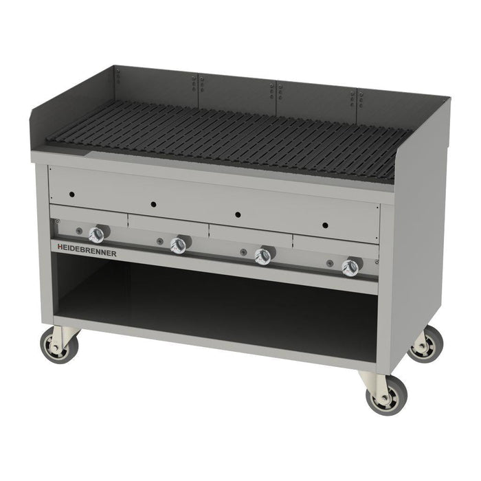 Heidebrenner - Heidebrenner Gas Lavasteingrill PANAREA - Outdoor, 750 mm, 51,2 kW, 4 Zonen, Fahrbar - GastroDeals
