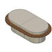 Heidebrenner - Heidebrenner Gas Mongolengrill TÖV - 1200 - 4 Kochzonen, Oval, 21,2 kW, 1600x1250 mm - GastroDeals