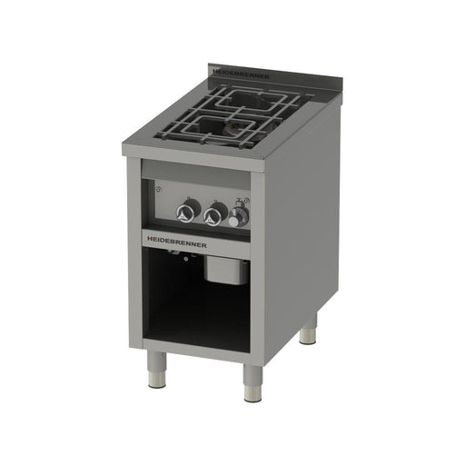 Heidebrenner - Heidebrenner Gas - Range ARIZONA - 11,6 kW, 475x750x850 mm, Edelstahl, 2 Kochzonen - GastroDeals