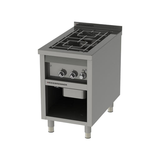 Heidebrenner - Heidebrenner Gas - Range ARIZONA - 17,4 kW, 900 mm - Edelstahl, 2 Kochzonen, Glatte Platte - GastroDeals