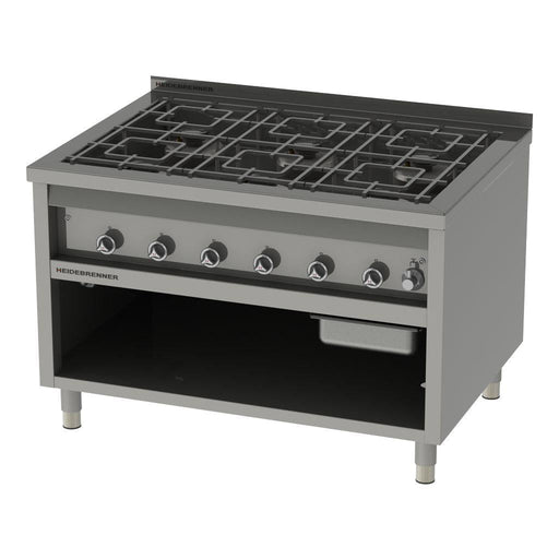 Heidebrenner - Heidebrenner Gas Range "KALIFORNIEN" - 900 mm, 34,8 kW, 6 Kochzonen, Edelstahl - GastroDeals