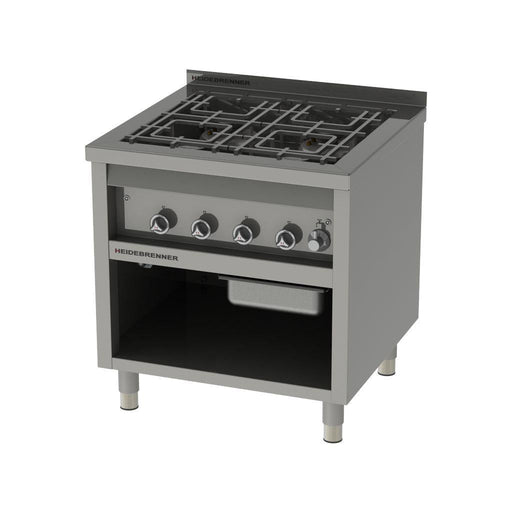 Heidebrenner - Heidebrenner Gas - Range MONTANA - 23,2 kW, 750 mm, 4 Kochzonen, Edelstahl - GastroDeals