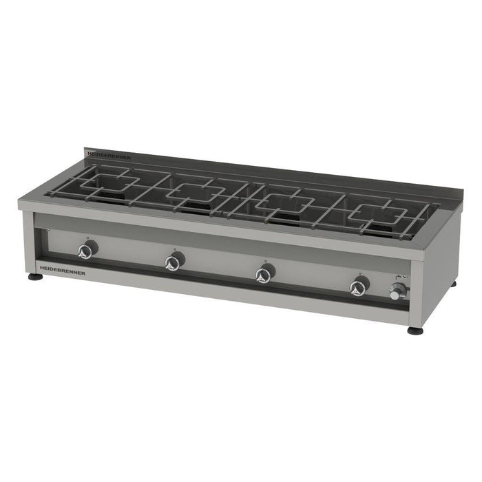 Heidebrenner - Heidebrenner Gas Range "MONTANA" - 34,8 kW, 4 Kochzonen, 1650x600x350 mm - GastroDeals