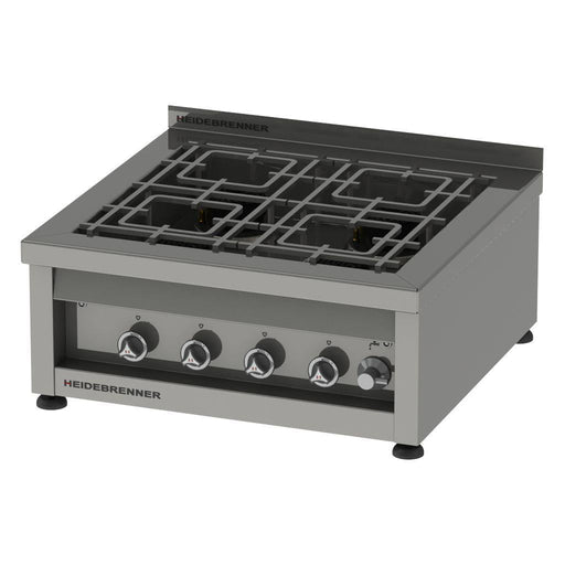 Heidebrenner - Heidebrenner Gas - Range MONTANA - 34,8 kW, 750 mm, 4 Kochzonen, Edelstahl - GastroDeals