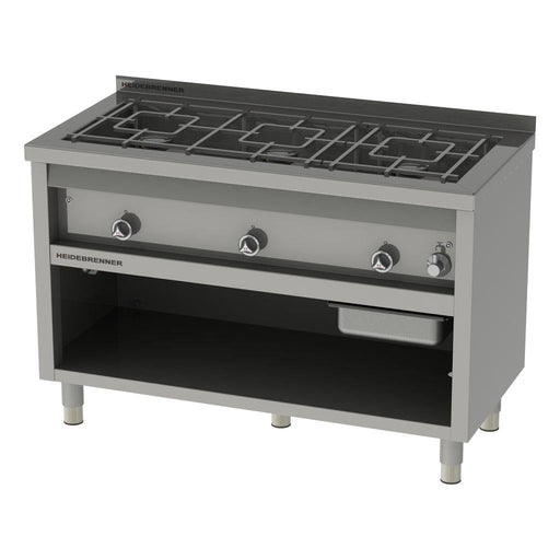 Heidebrenner - Heidebrenner Gas - Range MONTANA - 600 - 4 Kochzonen, Edelstahl, 23,2 kW, 1650x600x850 mm - GastroDeals