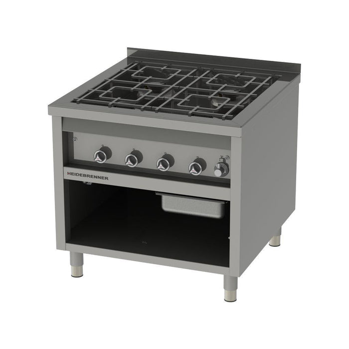 Heidebrenner - Heidebrenner Gas - Range Montana - 900 mm, 23,2 kW - 4 Kochzonen, Edelstahl, Erdgas - GastroDeals