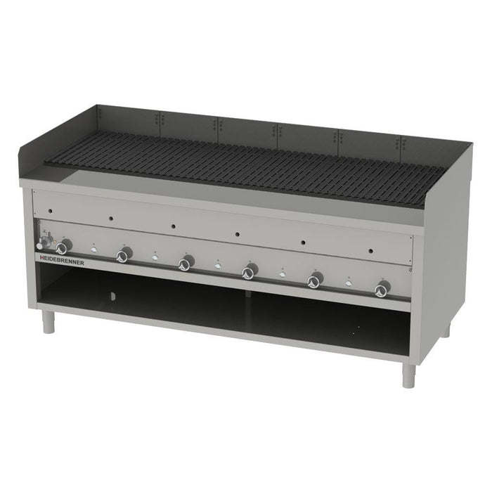 Heidebrenner - Heidebrenner Gas Rostbräter/Wassergrill GARLAND - 900 - Indoor, 54,0 kW, 2060x900 mm - GastroDeals