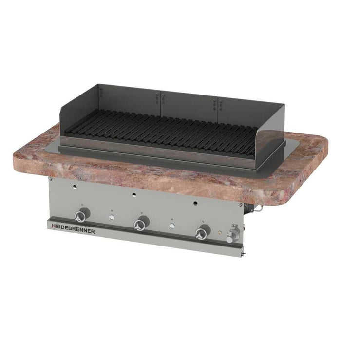 Heidebrenner - Heidebrenner Gas Rostbräter/Wassergrill PLANO - 410 - 17,4 kW, Indoor, 3 Heizzonen, 1066x415 mm - GastroDeals