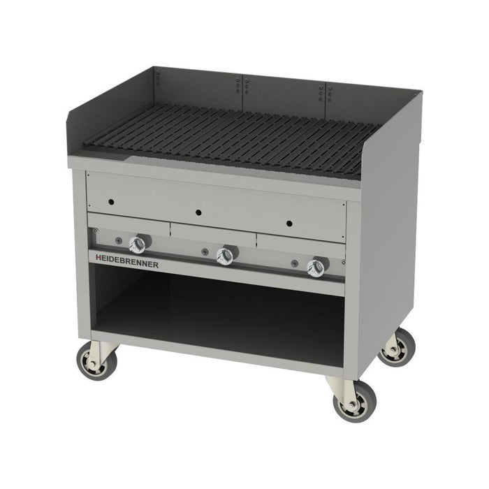 Heidebrenner - Heidebrenner Gas Rostbräter/Wassergrill PLANO - 750 - 27 kW, 3 Heizzonen, Indoor, 1070x750x850 mm - GastroDeals