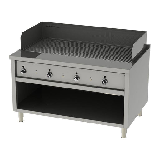 Heidebrenner - Heidebrenner Gas Teppanyaki - Bratplatte HOKKAIDO - 900 - Geriffelte Platte, 4 Zonen, 1430x900 mm, 23,2 kW - GastroDeals
