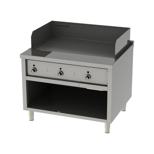 Heidebrenner - Heidebrenner Gas Teppanyaki Bratplatte KYUSHU - 900 - Hartverchromt, 1000x580 mm, 5,8 kW, 3 Zonen - GastroDeals