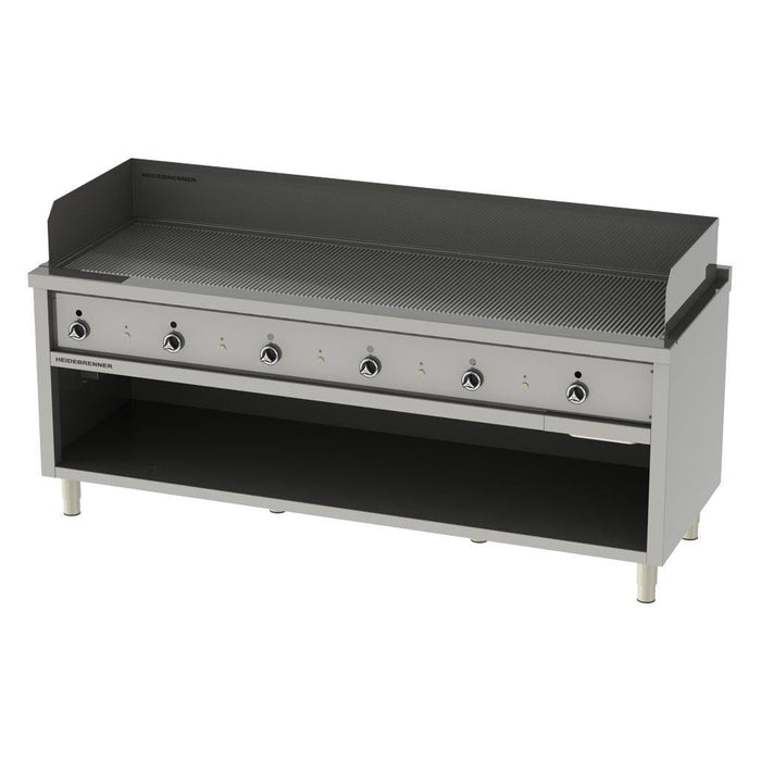 Heidebrenner - Heidebrenner Gas Teppanyaki - Bratplatte TANEGA - 750 - Geriffelte Platte, 2090x750x850 mm, 34,8 kW - GastroDeals