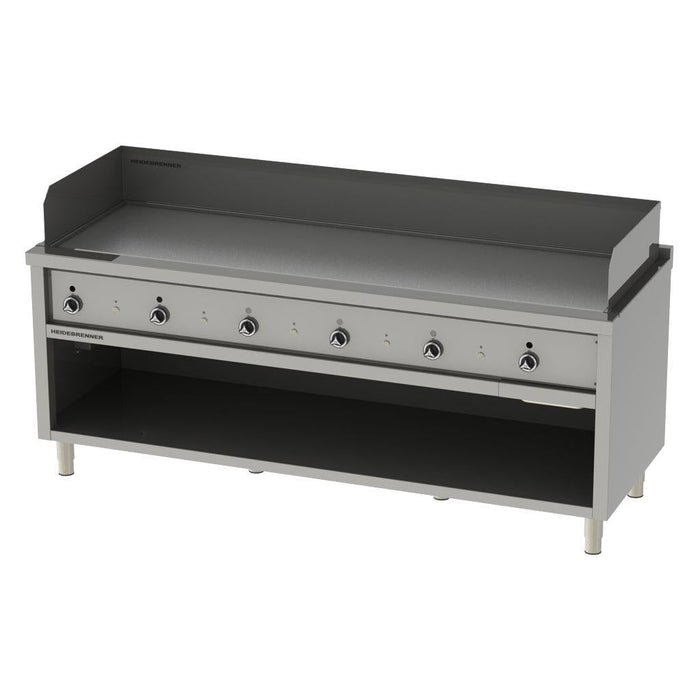 Heidebrenner - Heidebrenner Gas Teppanyaki - Bratplatte TANEGA - 750 - Hartverchromt, 2090x750x850 mm, 34,8 kW, 6 Zonen - GastroDeals
