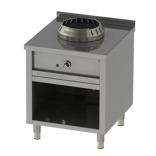 Heidebrenner - Heidebrenner Gas - Wok - Range ANHUI - 750 - 1 Kochstelle, Warzenbrenner, Edelstahl - Wokring, 750x750x850 mm, 12 kW - GastroDeals