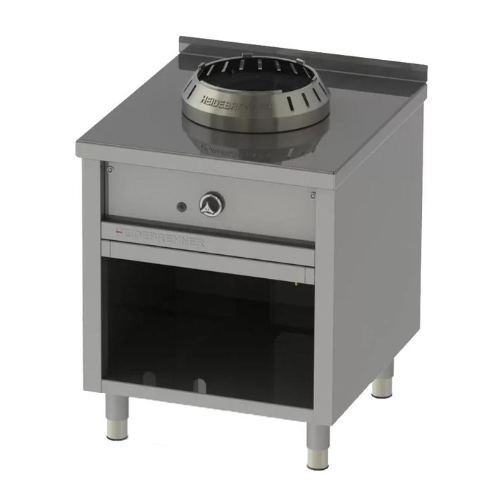 Heidebrenner - Heidebrenner Gas - Wok - Range ANHUI - 750 - 1 Kochstelle, Warzenbrenner, Edelstahl - Wokring, 750x750x850 mm, 12 kW - GastroDeals