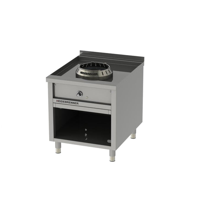 Heidebrenner - Heidebrenner Gas - Wok - Range ANHUI - 900 - Standgerät, 8 kW, Edelstahl - Wokring, Wasserkühlung, 750x900x850 mm - GastroDeals
