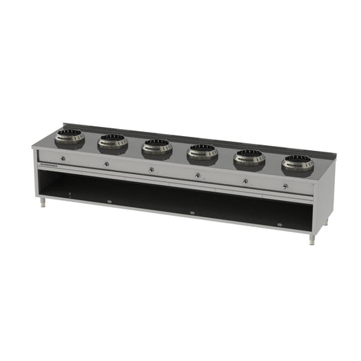 Heidebrenner - Heidebrenner Gas Wok - Range HENAN - 900 - 72 kW, Standgerät, 6 Kochzonen, Erdgas, 3700x900x850 mm - GastroDeals