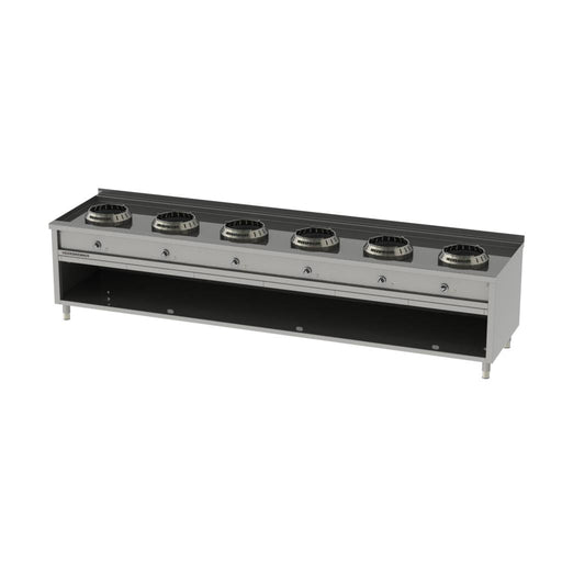 Heidebrenner - Heidebrenner Gas - Wok - Range HENAN - 900 - Standgerät, 48 kW, 6 Kochstellen, Wasserkühlung - GastroDeals