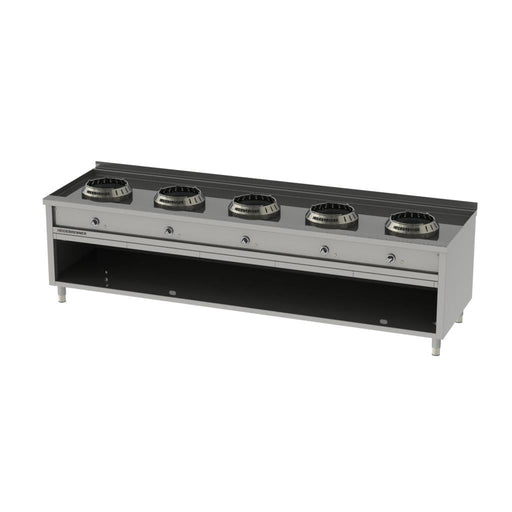 Heidebrenner - Heidebrenner Gas - Wok - Range SICHUAN - 900 - Standgerät, 60 kW, 5 Kochzonen, Wasserkühlung - GastroDeals