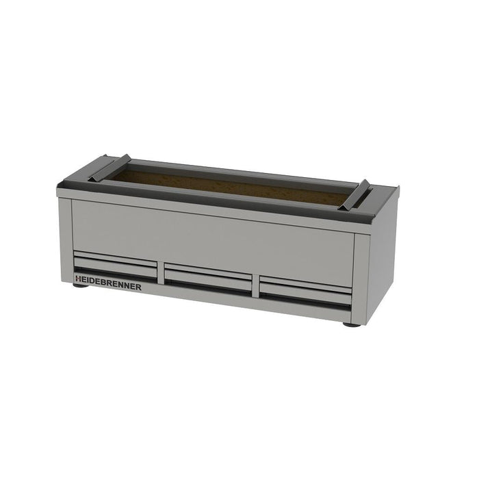 Heidebrenner - Heidebrenner Holzkohlegrill "ESCHE" - 410 mm, 3 Heiz - Segmente, Ascheschubladen, 1070x410x395 mm - GastroDeals