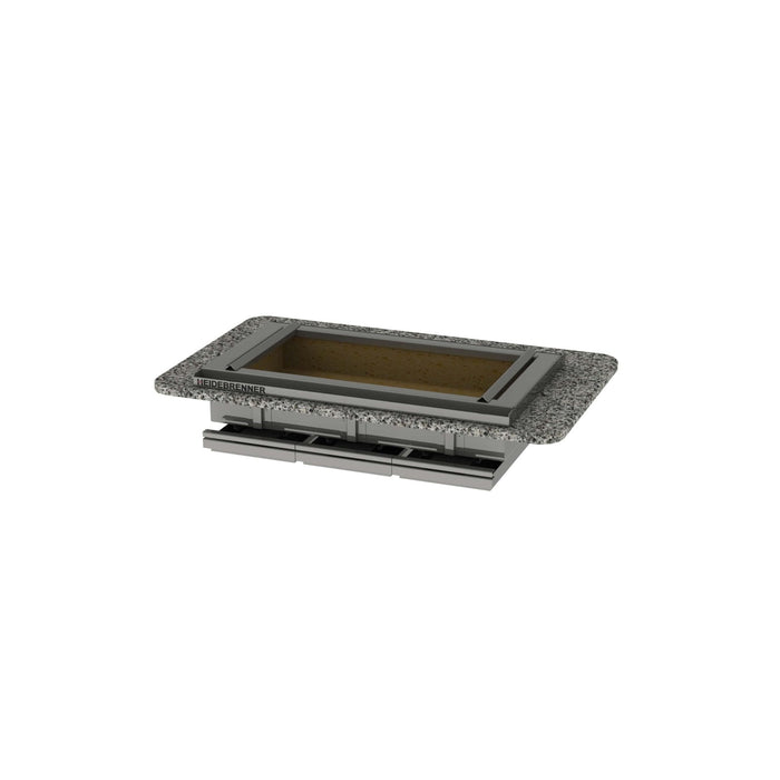 Heidebrenner - Heidebrenner Holzkohlegrill Esche - Einbau, 650 mm, 3 Heiz - Segmente, Luftzufuhr - Regulierung - GastroDeals