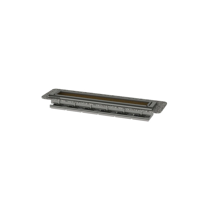 Heidebrenner - Heidebrenner Holzkohlegrill TEAK - Einbaugerät, 2060x410x355 mm, 6 Heiz - Segmente - GastroDeals