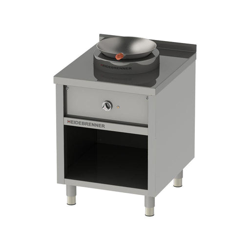 Heidebrenner - Heidebrenner Induktion Wok - Range ANHUI - 8 kW, 650x750x850 mm, Edelstahl, Höhenverstellbare Füße - GastroDeals