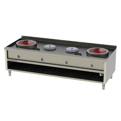 Heidebrenner - Heidebrenner Induktion Wok - Station - 2x400 mm Wok, Warmhaltung, 2x8 kW, 2400x900x700 mm - GastroDeals