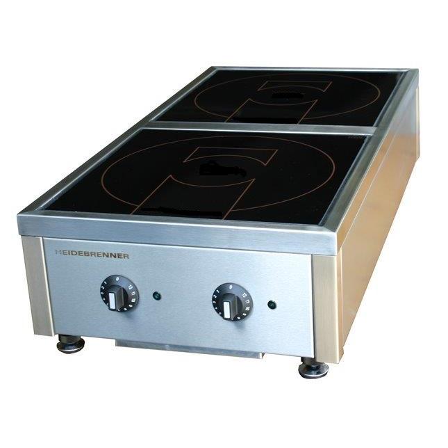 Heidebrenner - Heidebrenner Induktions - Herd "410" - Beistell Version, 2 Heizzonen, 20 kW, 410x820 mm - GastroDeals