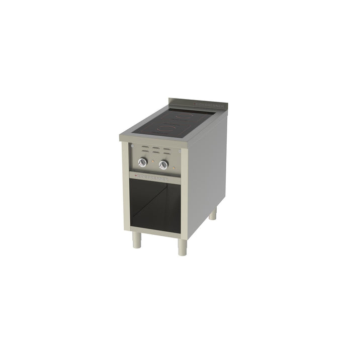 Heidebrenner - Heidebrenner Induktions Range ARIZONA "900" - 10 kW, 2 Ceranflächen, Chromnickelstahl, 500x900x850 mm - GastroDeals