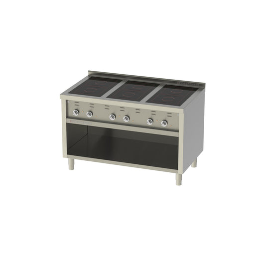 Heidebrenner - Heidebrenner Induktions Range KALIFORNIEN - 750 - 21 kW, 3 Ceranflächen, 1300x750x850 mm - GastroDeals