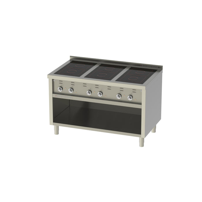 Heidebrenner - Heidebrenner Induktions Range "KALIFORNIEN - 750" - 30 kW, 3 Ceranflächen, 1300x750x850 mm - GastroDeals