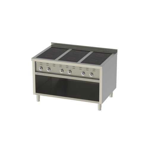 Heidebrenner - Heidebrenner Induktions Range "KALIFORNIEN - 900" - 21 kW, 3 Ceranflächen, 1300x900x850 mm - GastroDeals