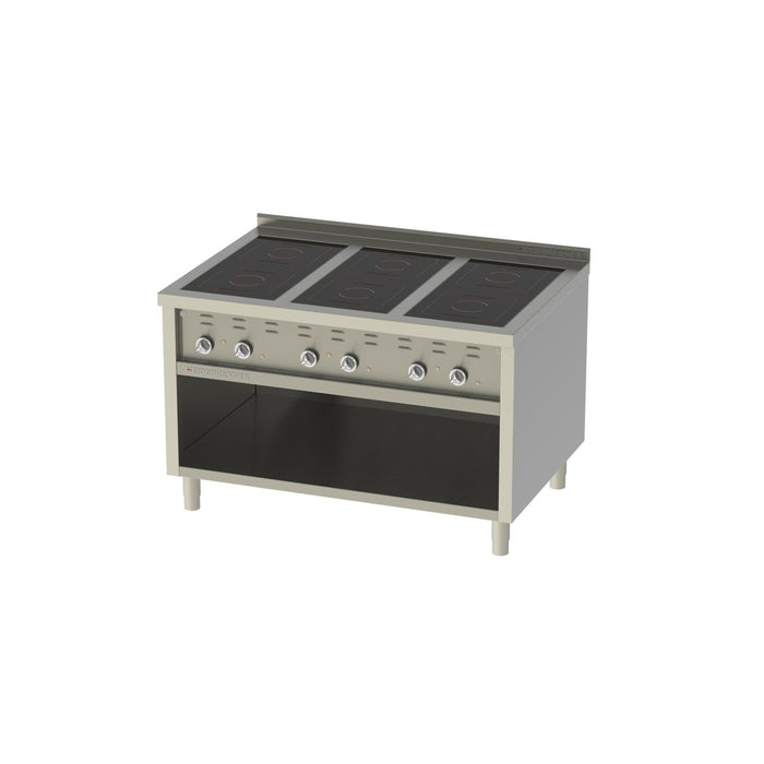 Heidebrenner - Heidebrenner Induktions Range "KALIFORNIEN - 900" - 48 kW, 3 Ceranflächen, 1300x900x850 mm - GastroDeals