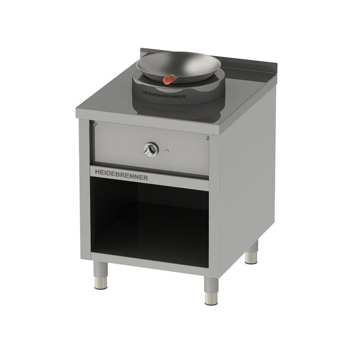 Heidebrenner - Heidebrenner Induktions Wok - Range ANHUI - 1 Kochzone, Edelstahlring, 650x750x850 mm - GastroDeals