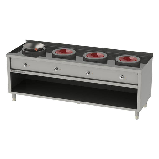 Heidebrenner - Heidebrenner Induktions Wok - Range JIANGSU - 32 kW, 750 mm, 4 Kochzonen, Edelstahl - GastroDeals